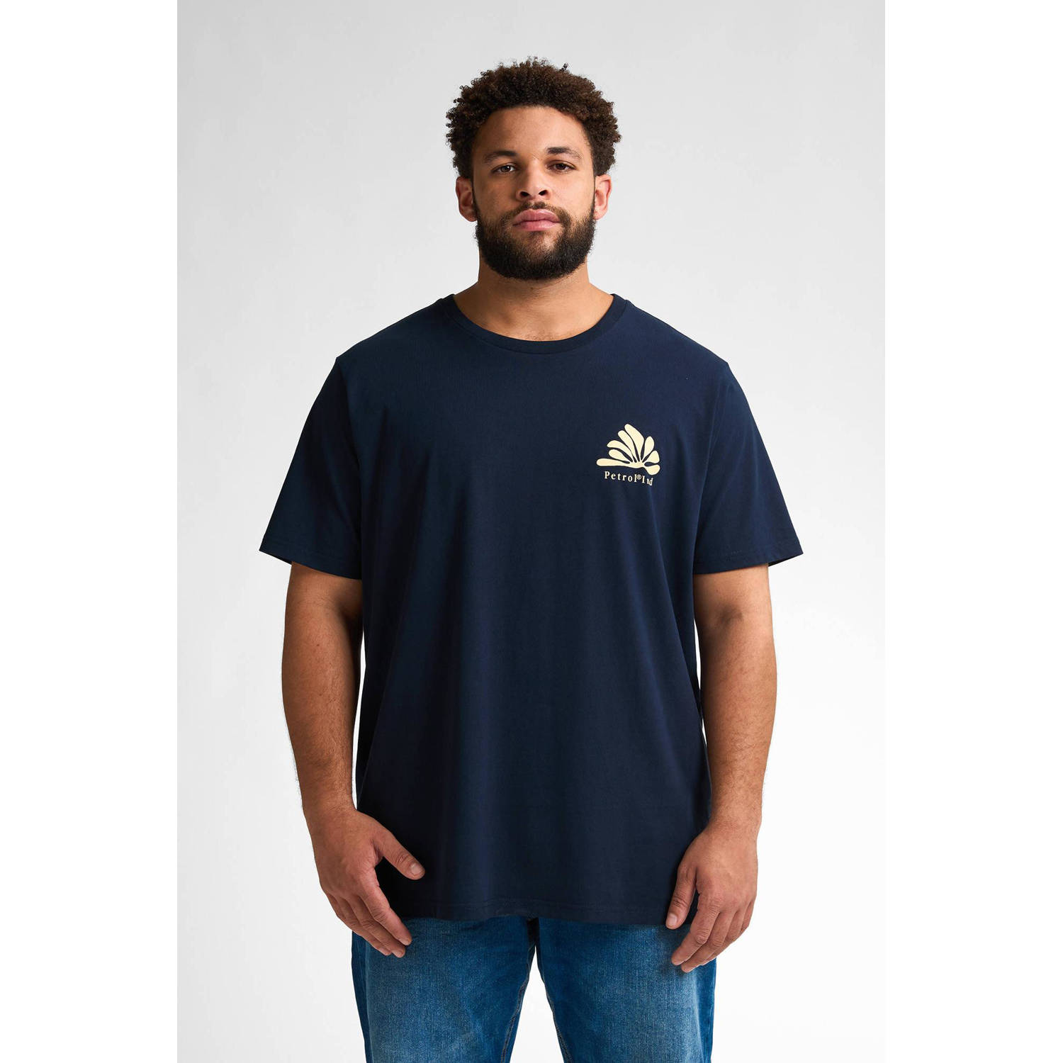 Petrol industries Plus Size T-shirt donkerblauw