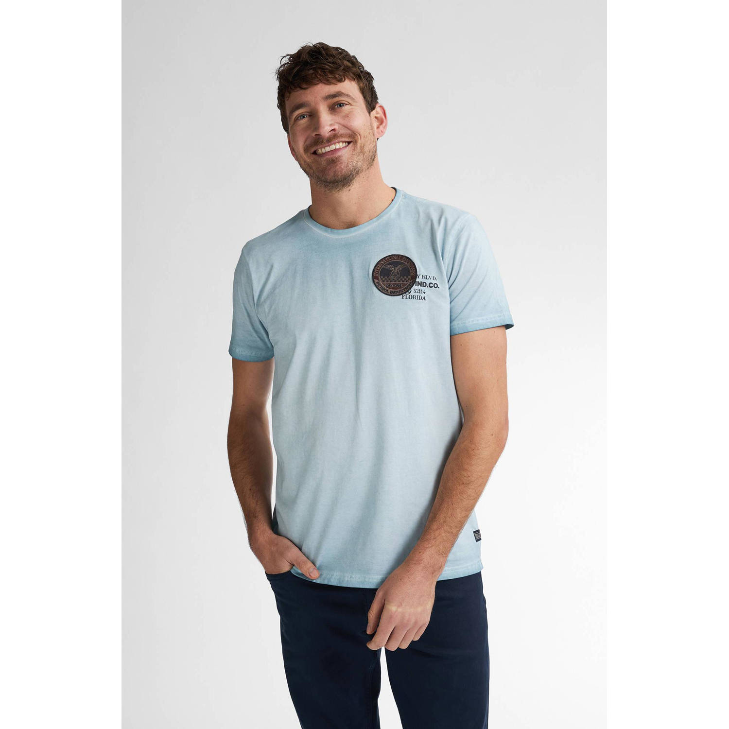 Petrol Industries T-shirt lichtblauw