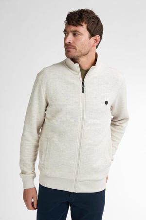 sweatvest met textuur ecru