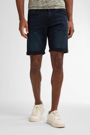 regular denim short dark blue denim