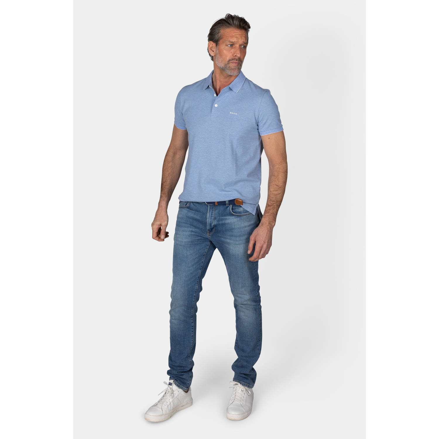 New Zealand Auckland comfort fit polo blauw