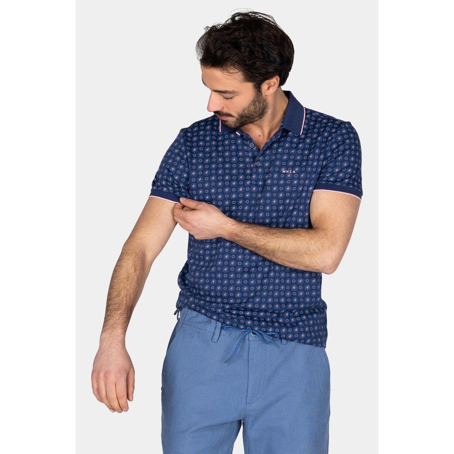 New Zealand Auckland comfort fit polo donkerblauw