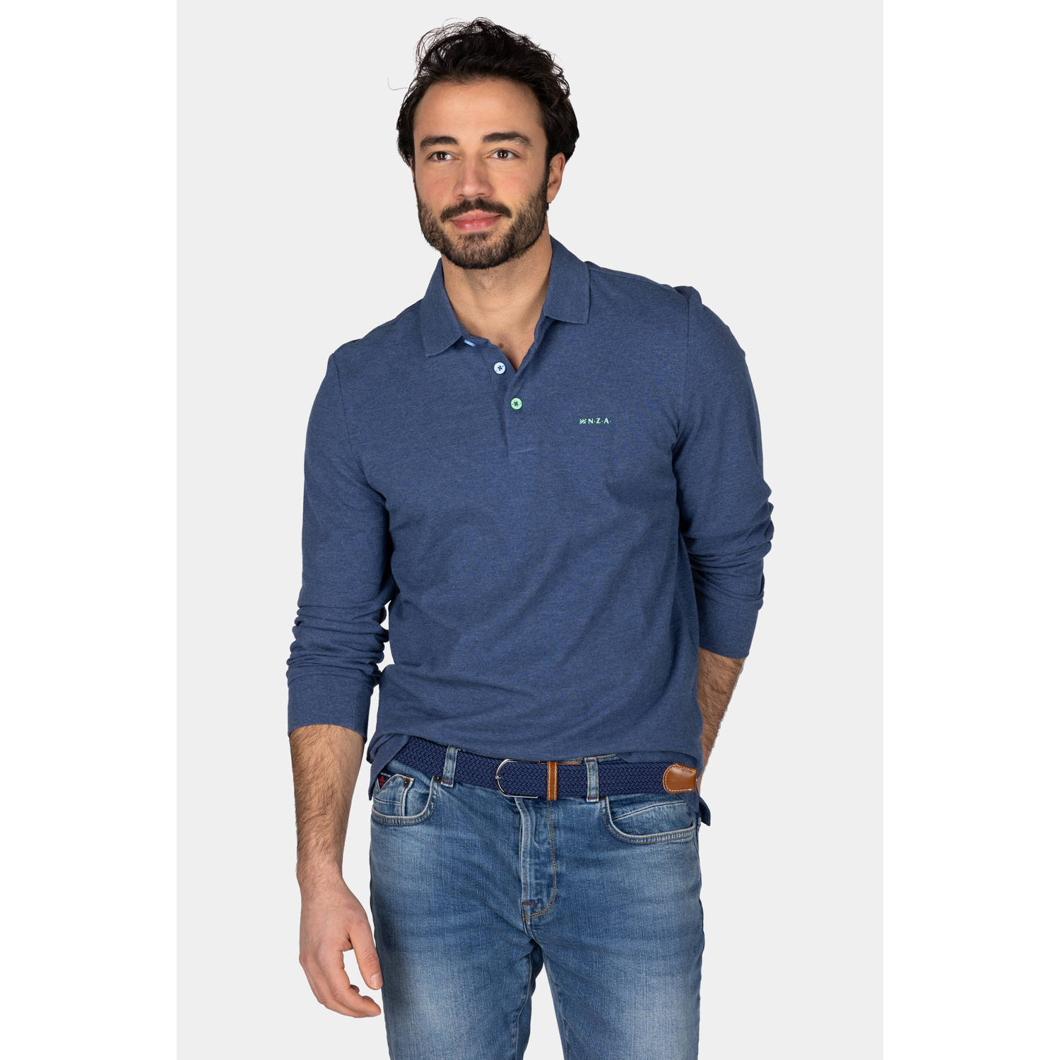 New Zealand Auckland regular polo donkerblauw
