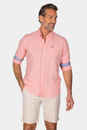 linnen casual overhemd roze
