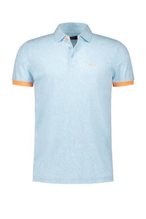 comfort fit polo lichtblauw