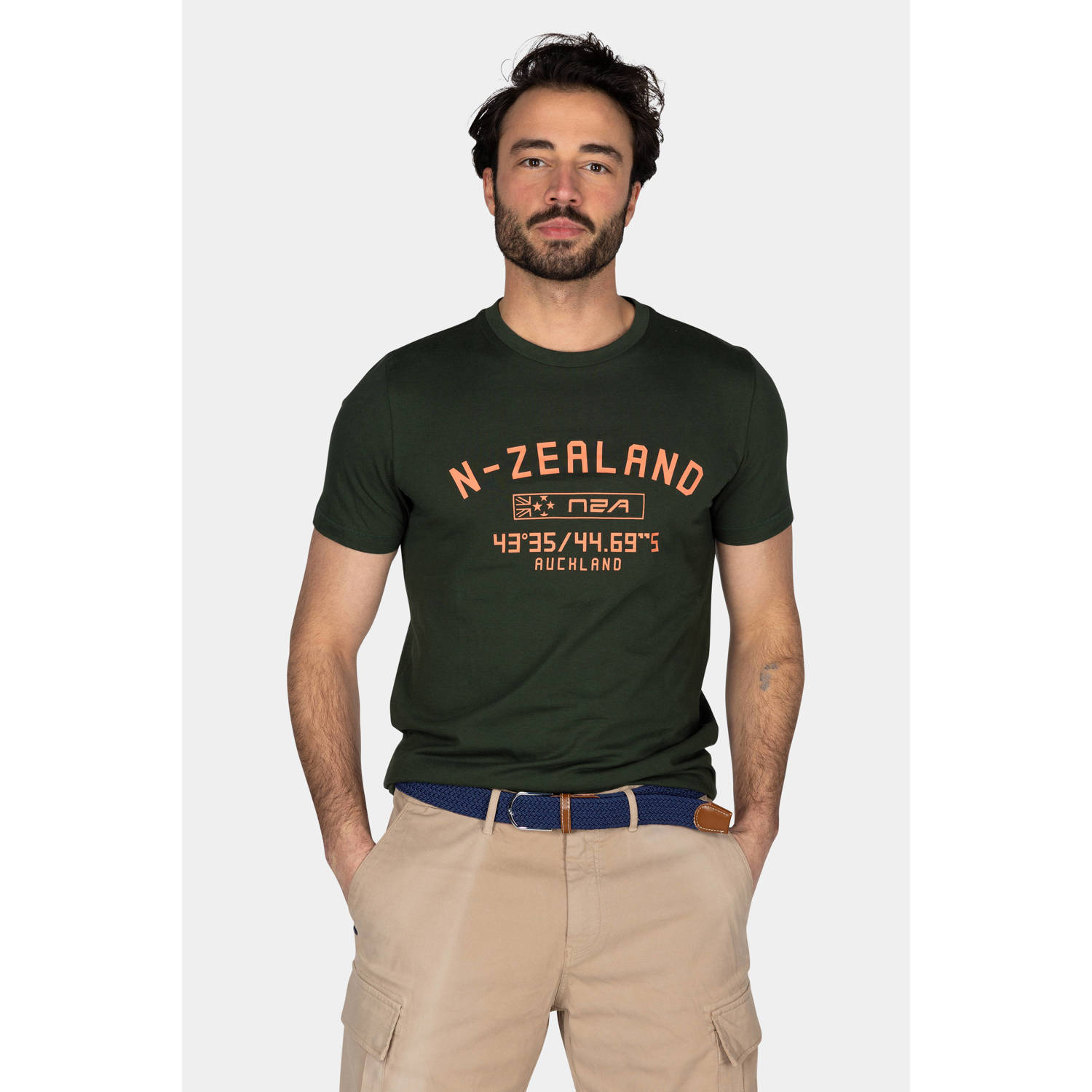 New Zealand Auckland T-shirt donkergroen