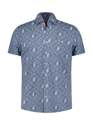 casual overhemd blauw