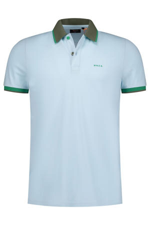 comfort fit polo lichtblauw