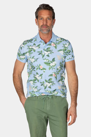 comfort fit polo lichtblauw