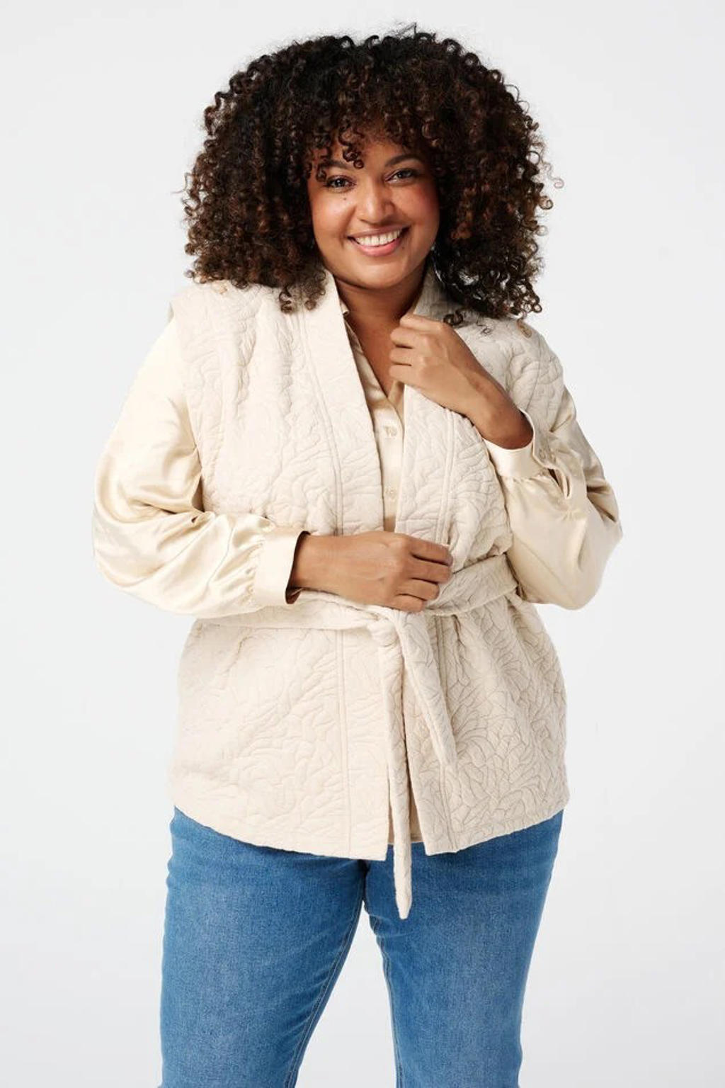 MS Mode gilet beige