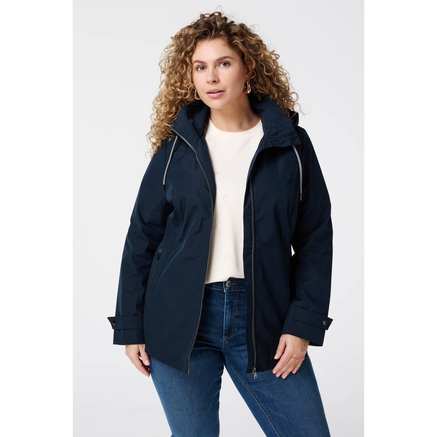 MS Mode regenjas blauw
