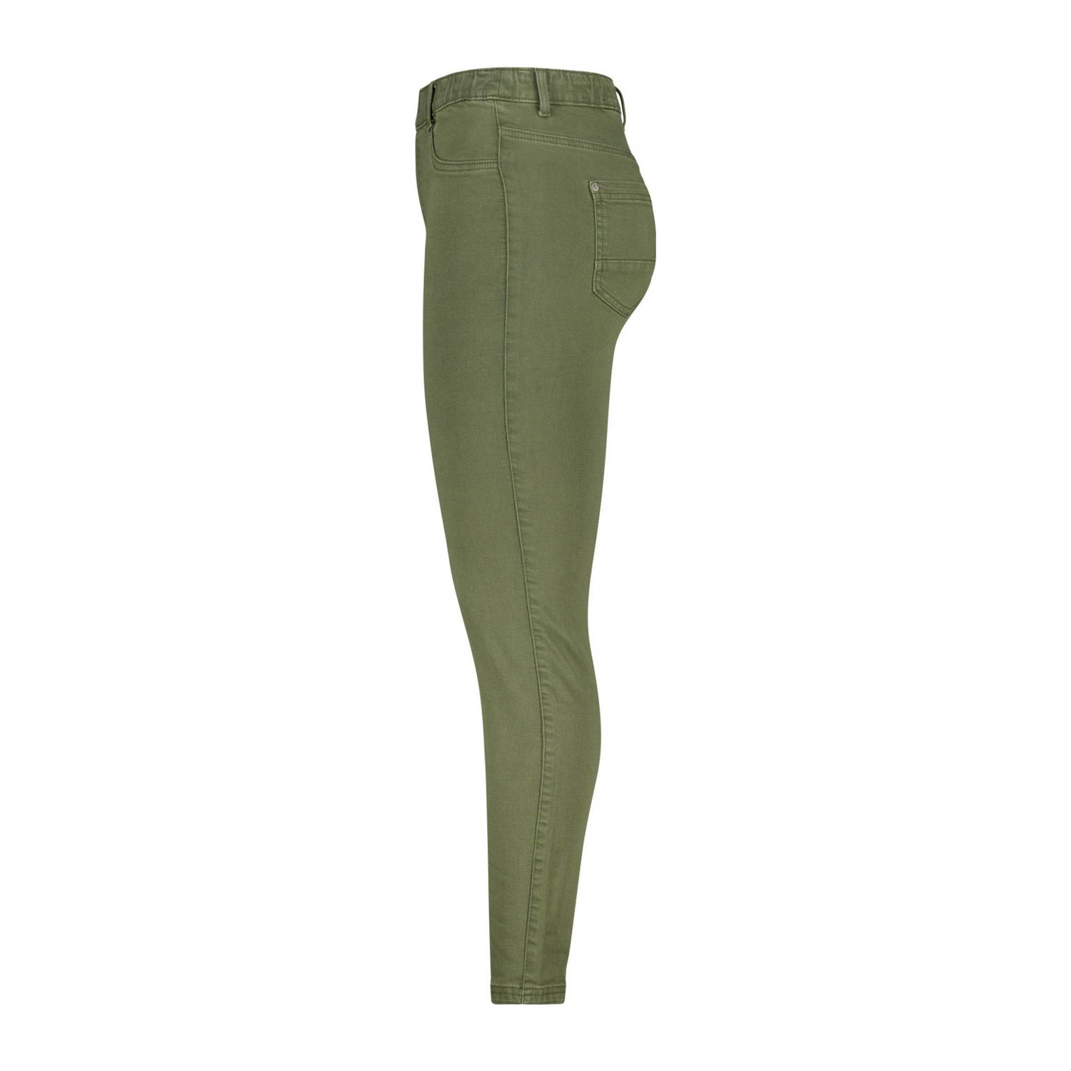 MS Mode slim regular waist broek groen