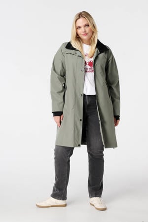 regenjas groen