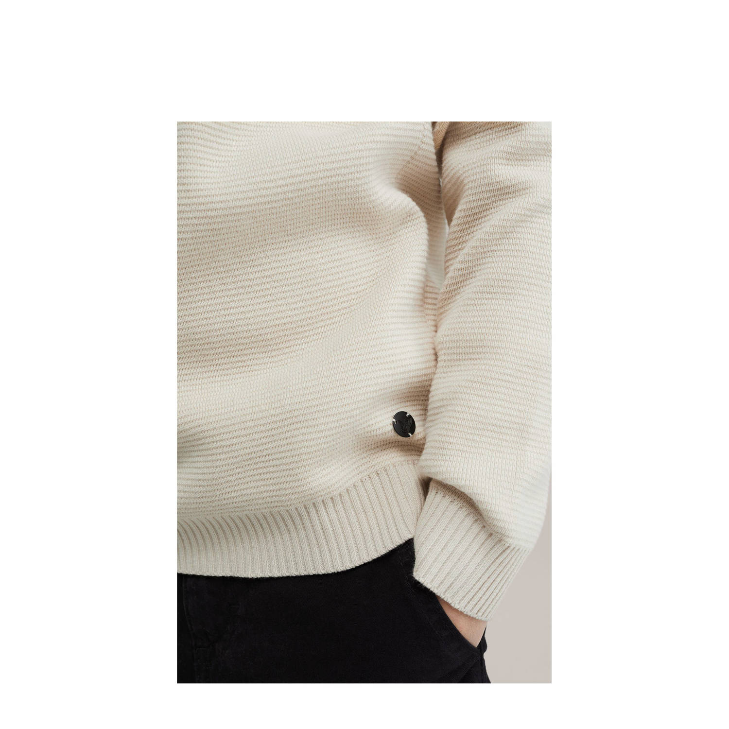 WE Fashion gebreide trui beige