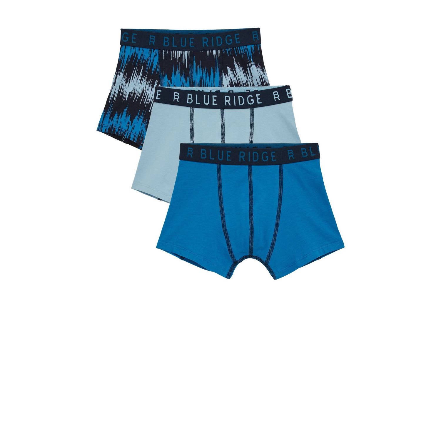 WE Fashion boxershort set van 3 blauw