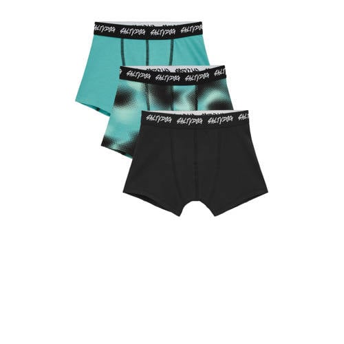Salty Dog boxershort - set van 3 turquoise/zwart afbeelding