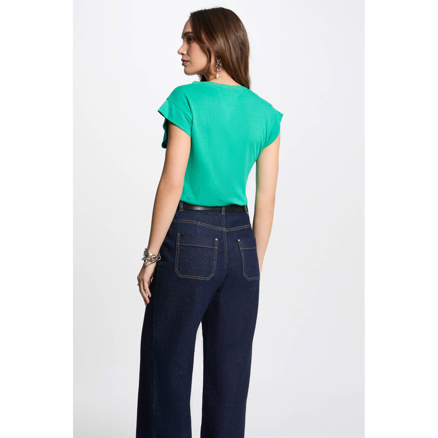 Morgan linnen top groen