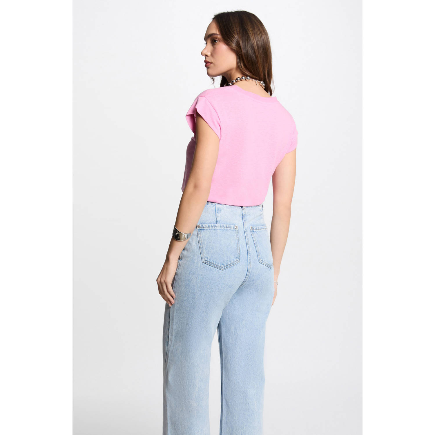 Morgan linnen top roze