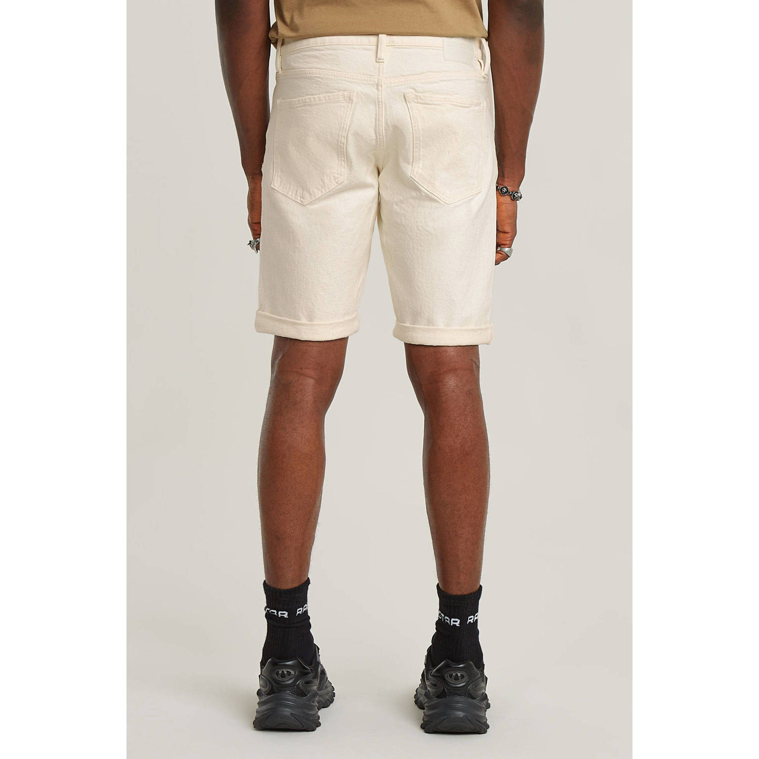 G-STAR regular denim short ecru mom washes