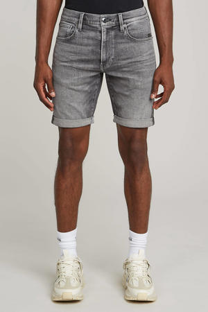 slim denim short 3301 sun faded gunmetal