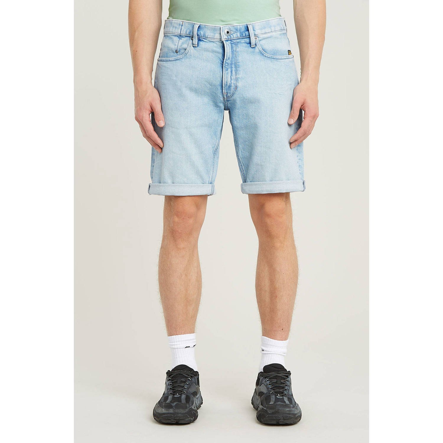G-STAR regular denim short sun faded powder blue