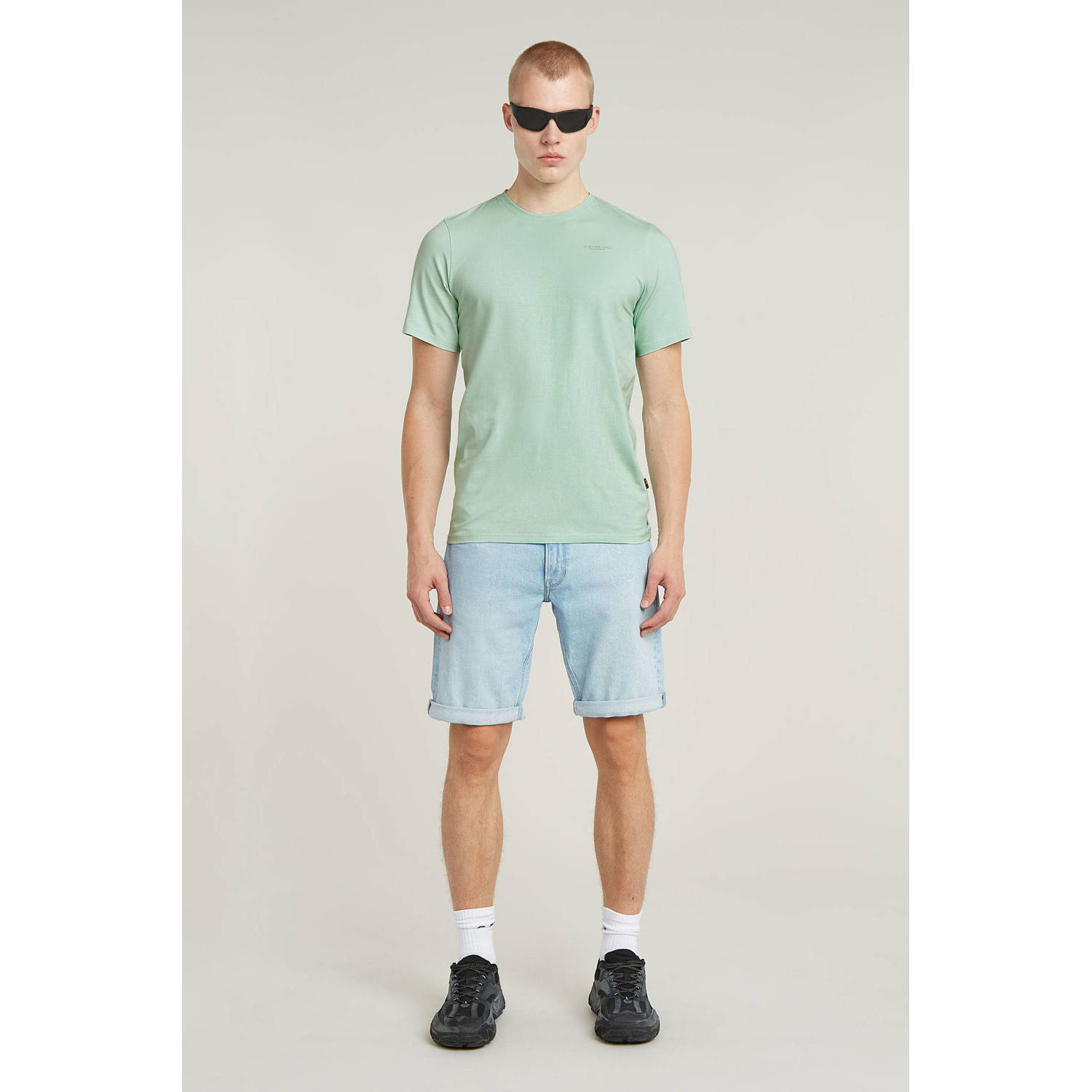 G-STAR regular denim short sun faded powder blue