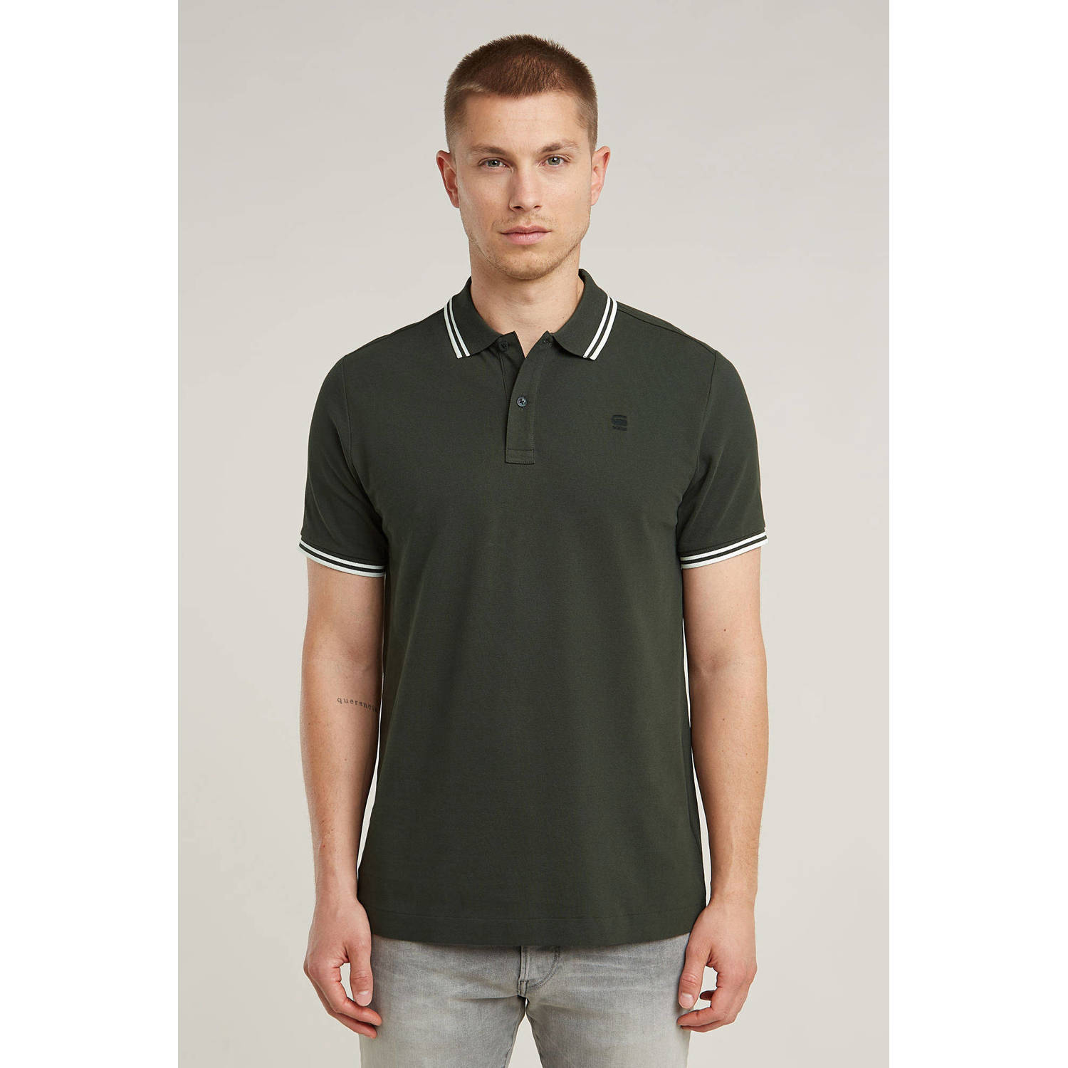G-Star Raw Slim fit poloshirt met labelstitching model 'Dunda'