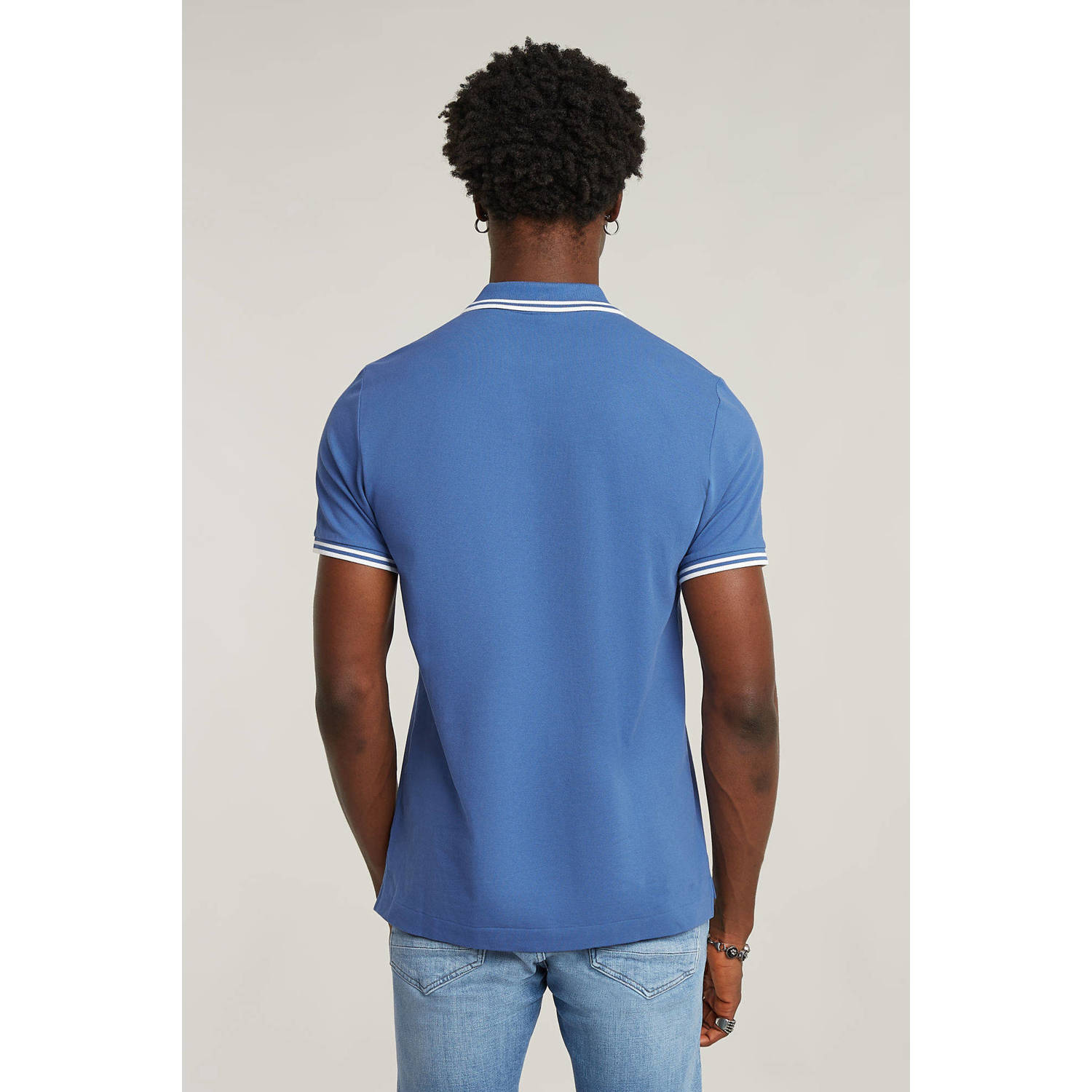 G-STAR slim fit polo Dunda blauw