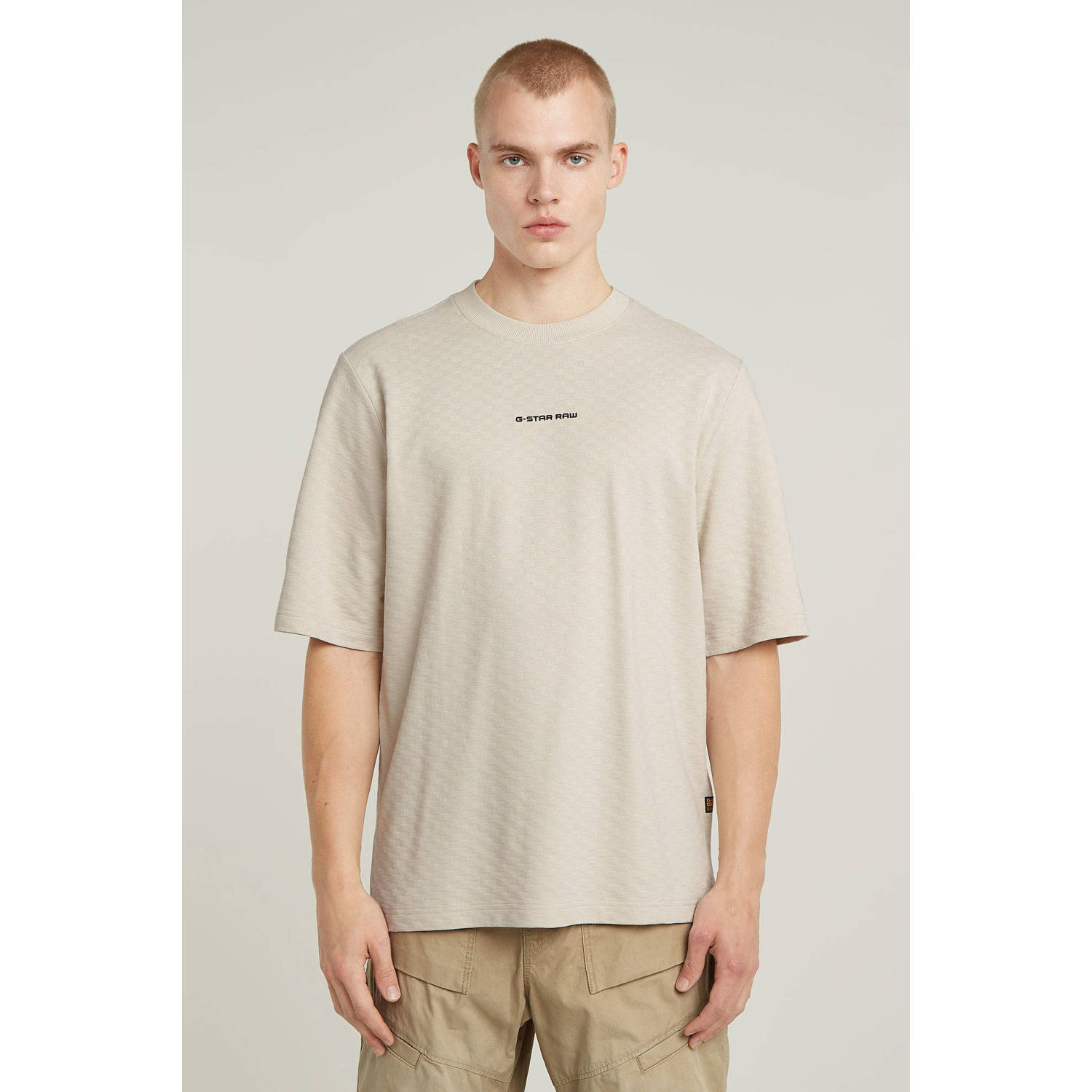 G-Star RAW Checquard Tweeter T-Shirt Wit Heren