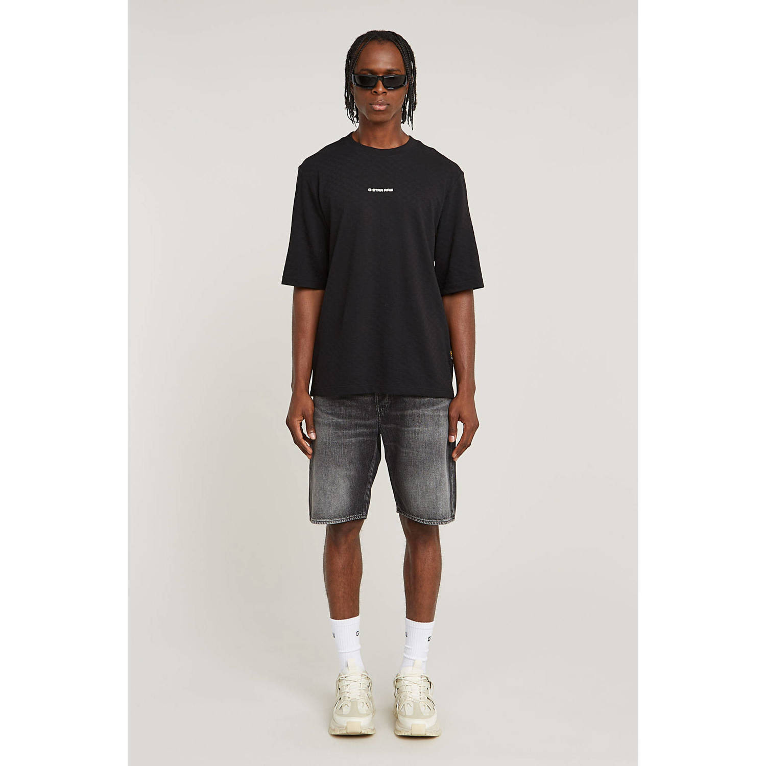 G-STAR relaxed denim short grijs