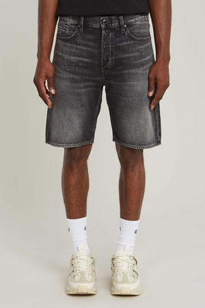 relaxed denim short grijs