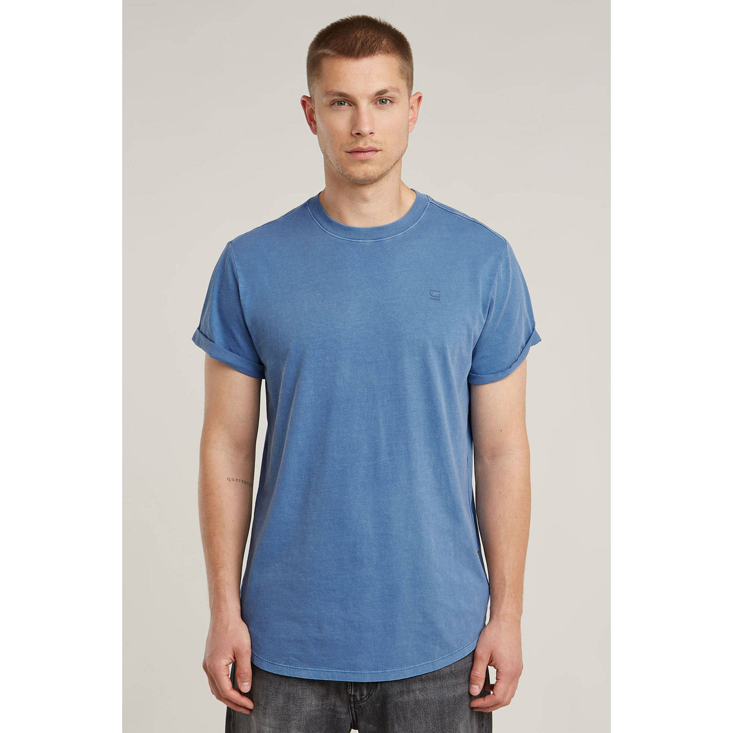 G-STAR gemêleerd regular fit T-shirt Lash blue