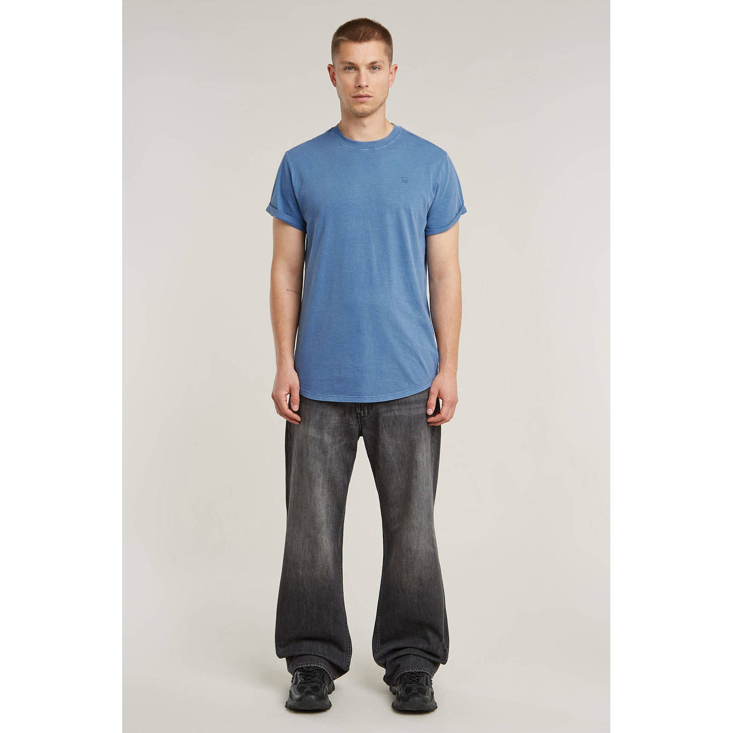 G-STAR gemêleerd regular fit T-shirt Lash blue