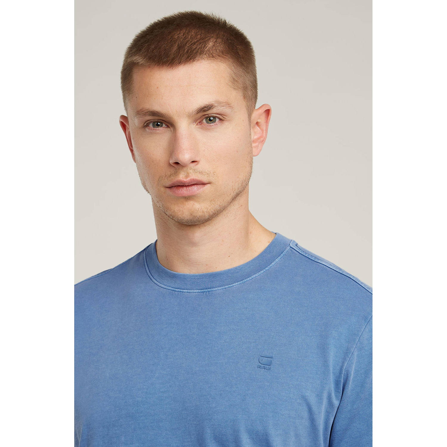 G-STAR gemêleerd regular fit T-shirt Lash blue