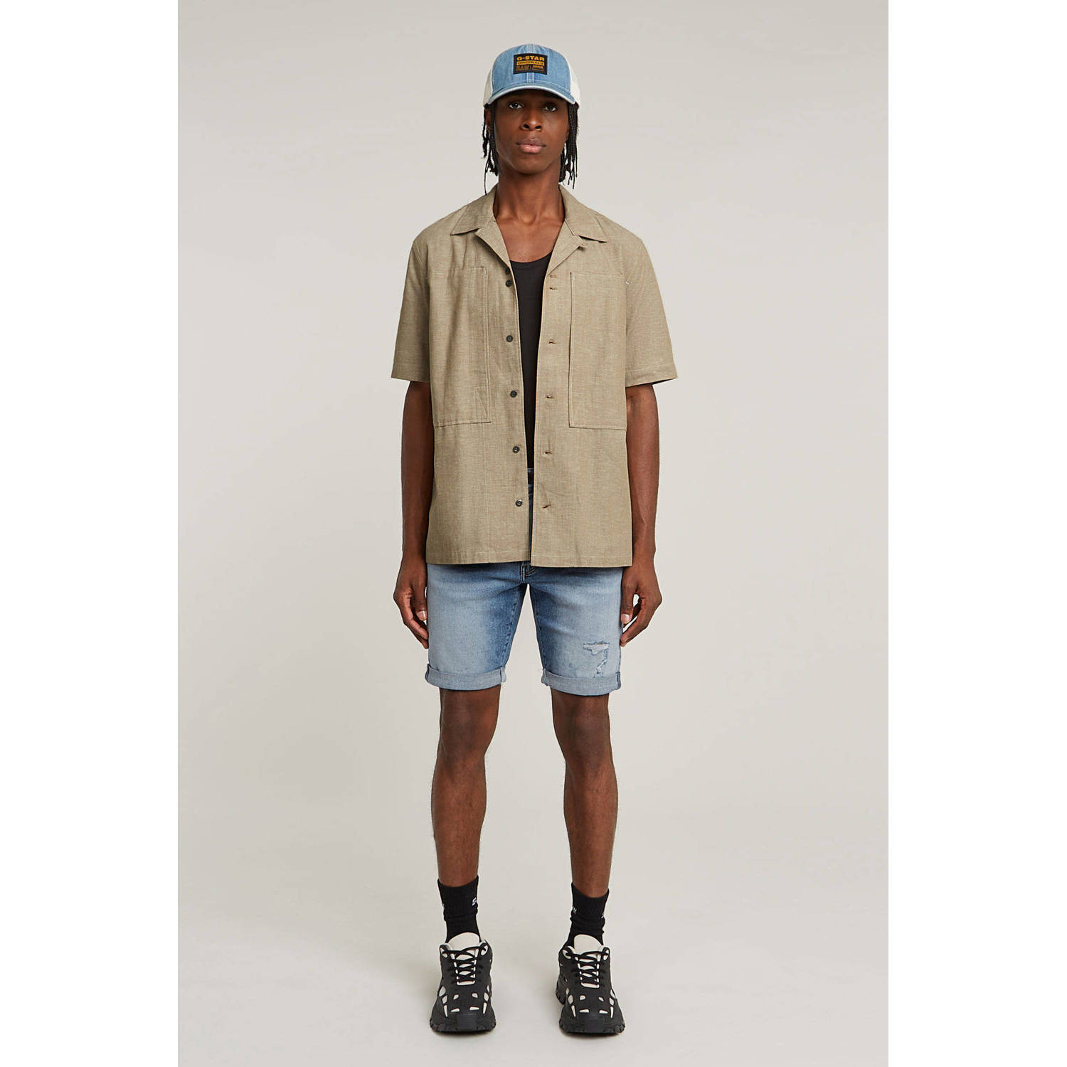G-STAR linnen casual overhemd multi