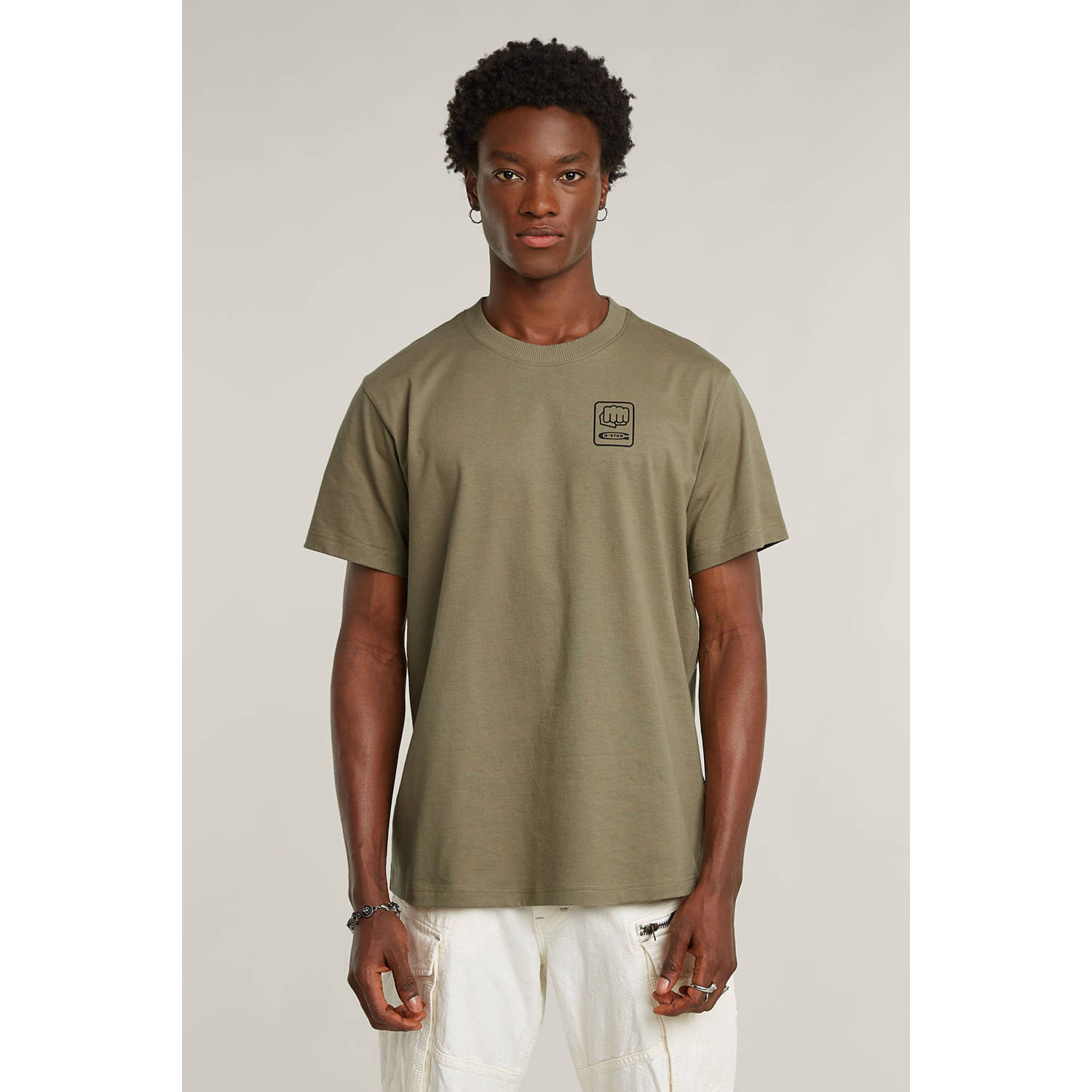 G-Star RAW Back Graphic Loose T-Shirt Groen Heren