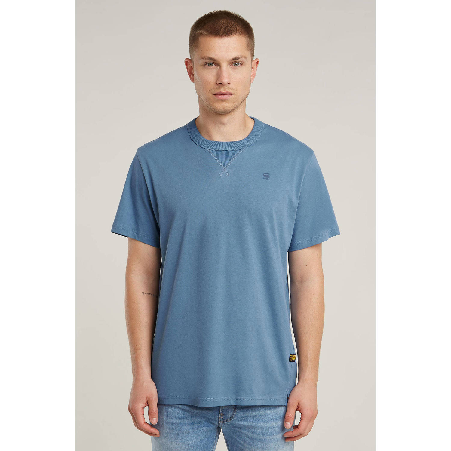 G-Star Raw T-shirt D24449-336 NIFOUS BASE-G989 DUTCH BLUE
