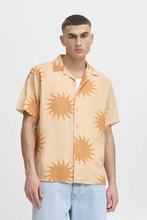 linnen oversized overshirt oranje