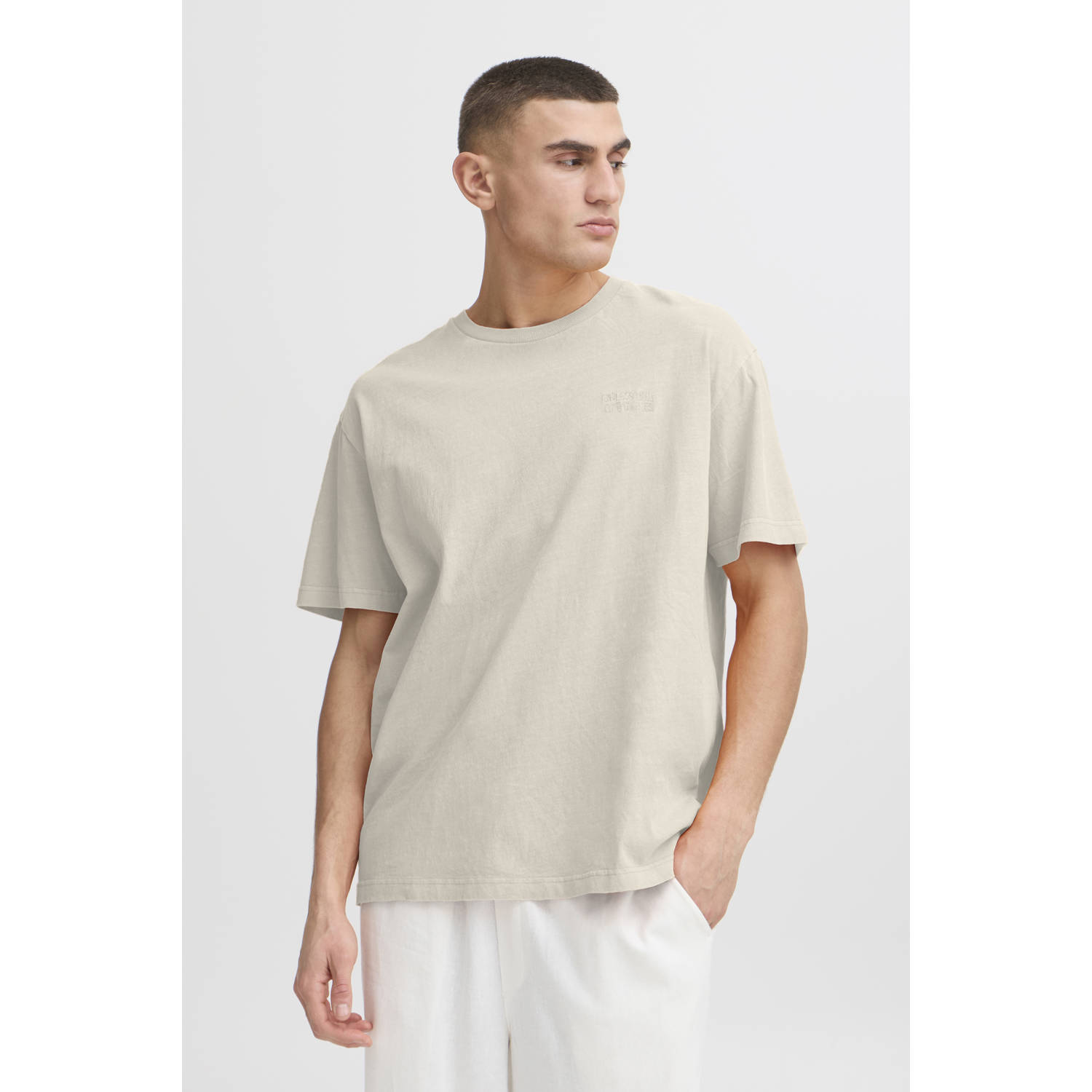 Solid T-shirt ecru