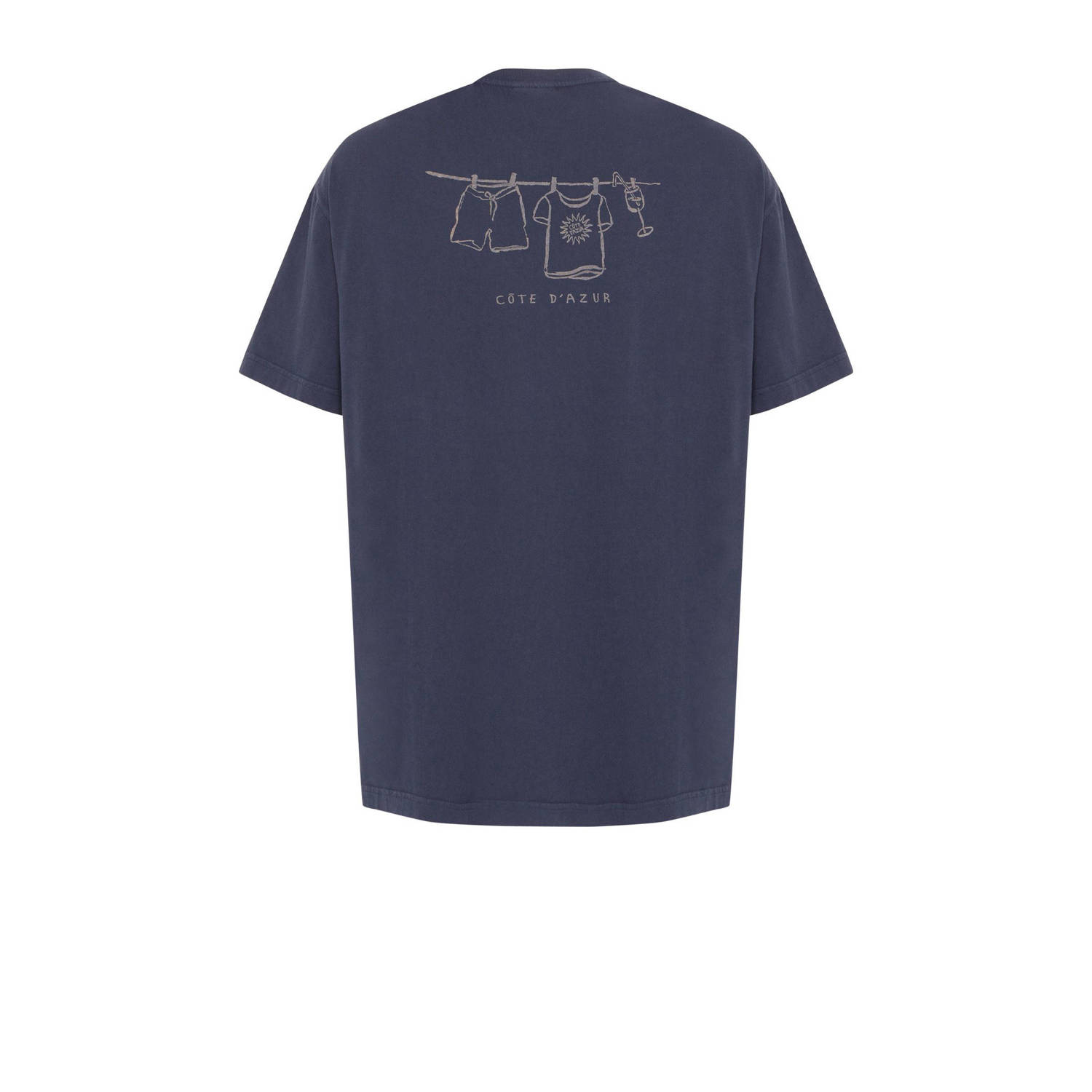 Solid T-shirt donkerblauw