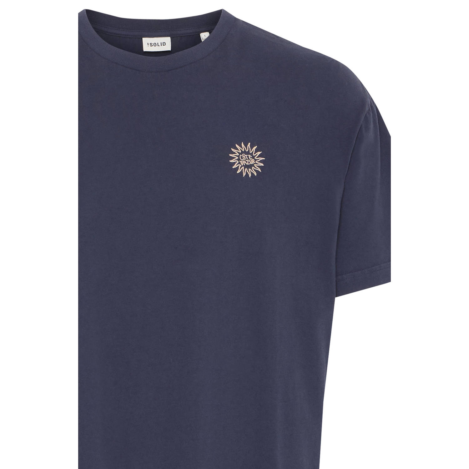 Solid T-shirt donkerblauw