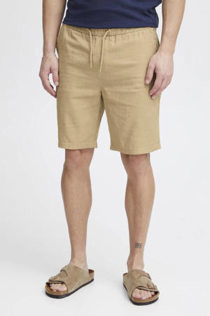 linnen regular casual short lichtbruin