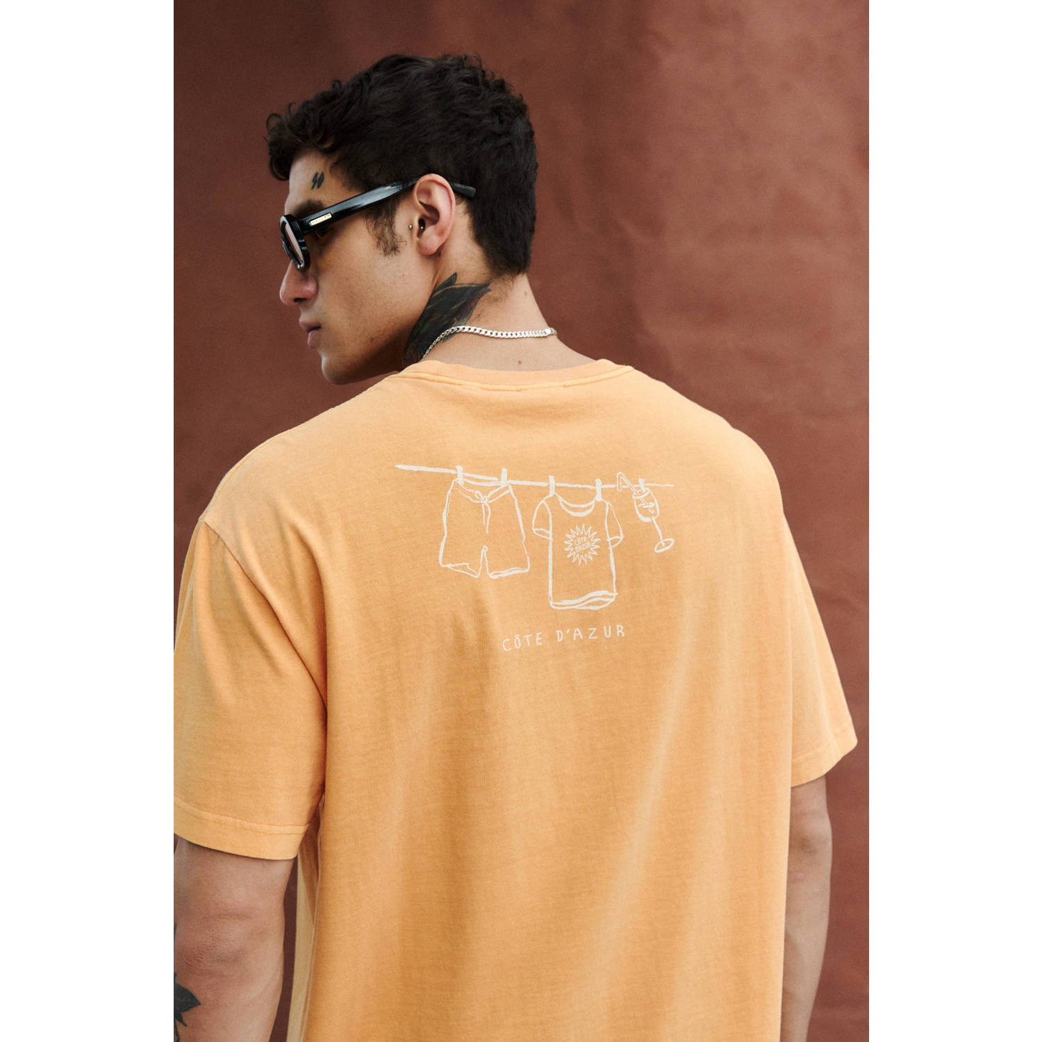 Solid T-shirt golden ochre