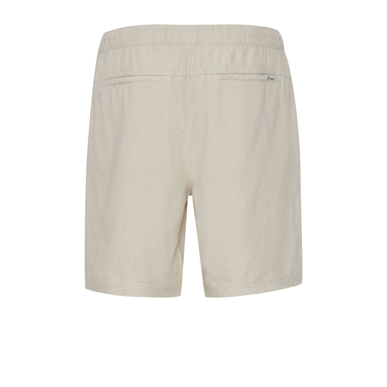 Solid linnen regular casual short ecru