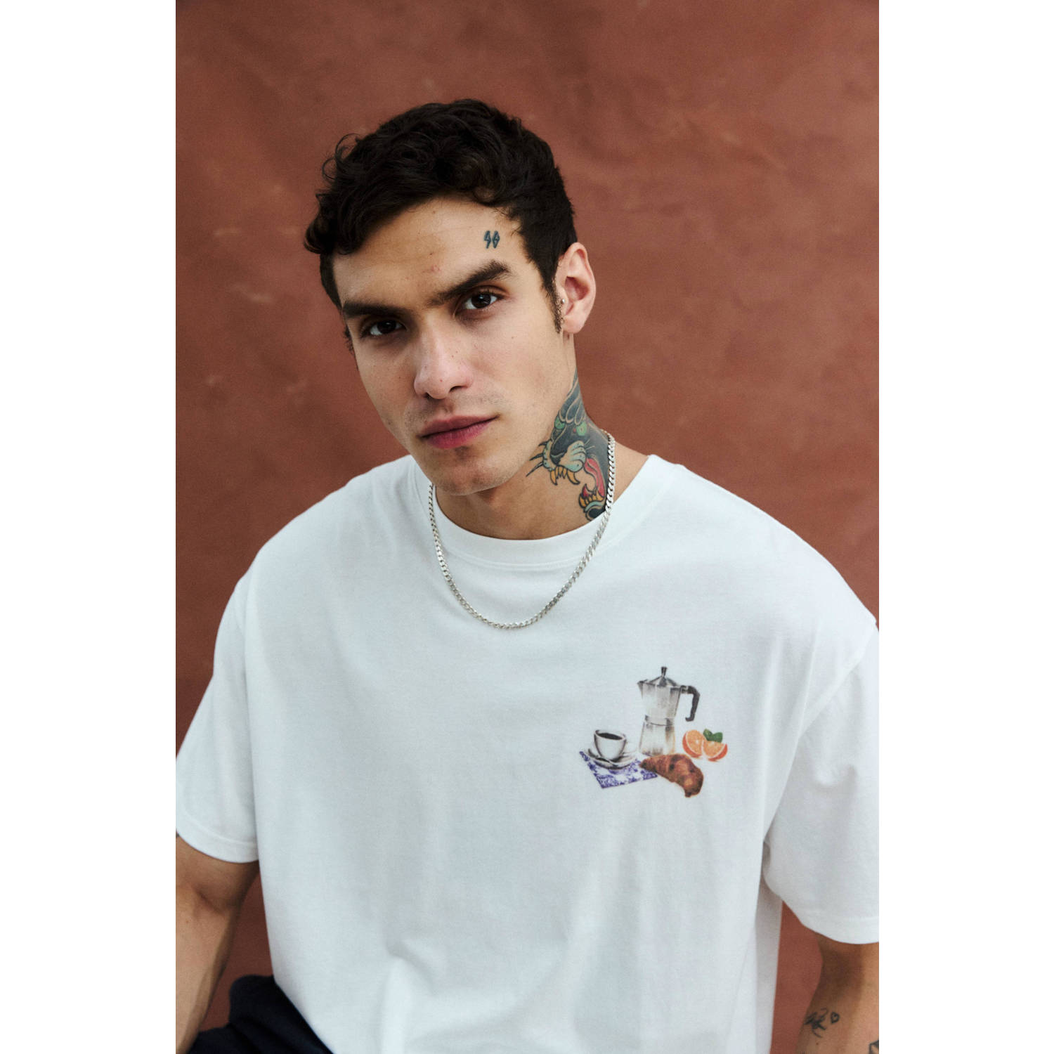 Solid T-shirt ecru