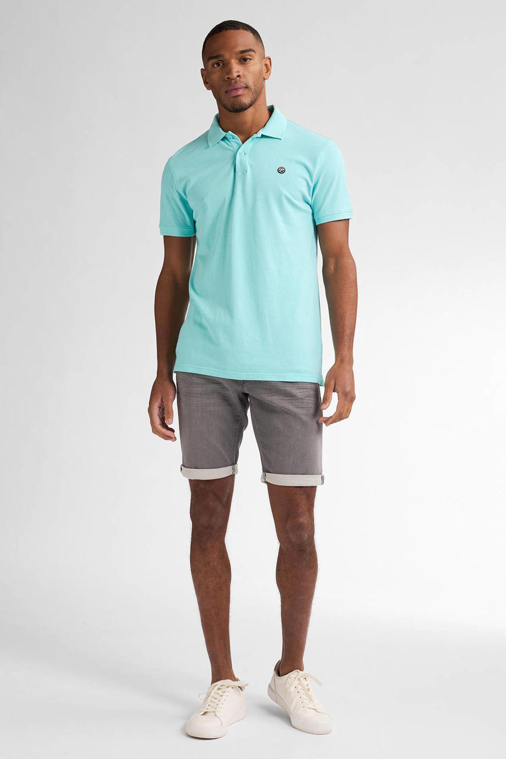 Petrol Industries regular polo cyaan