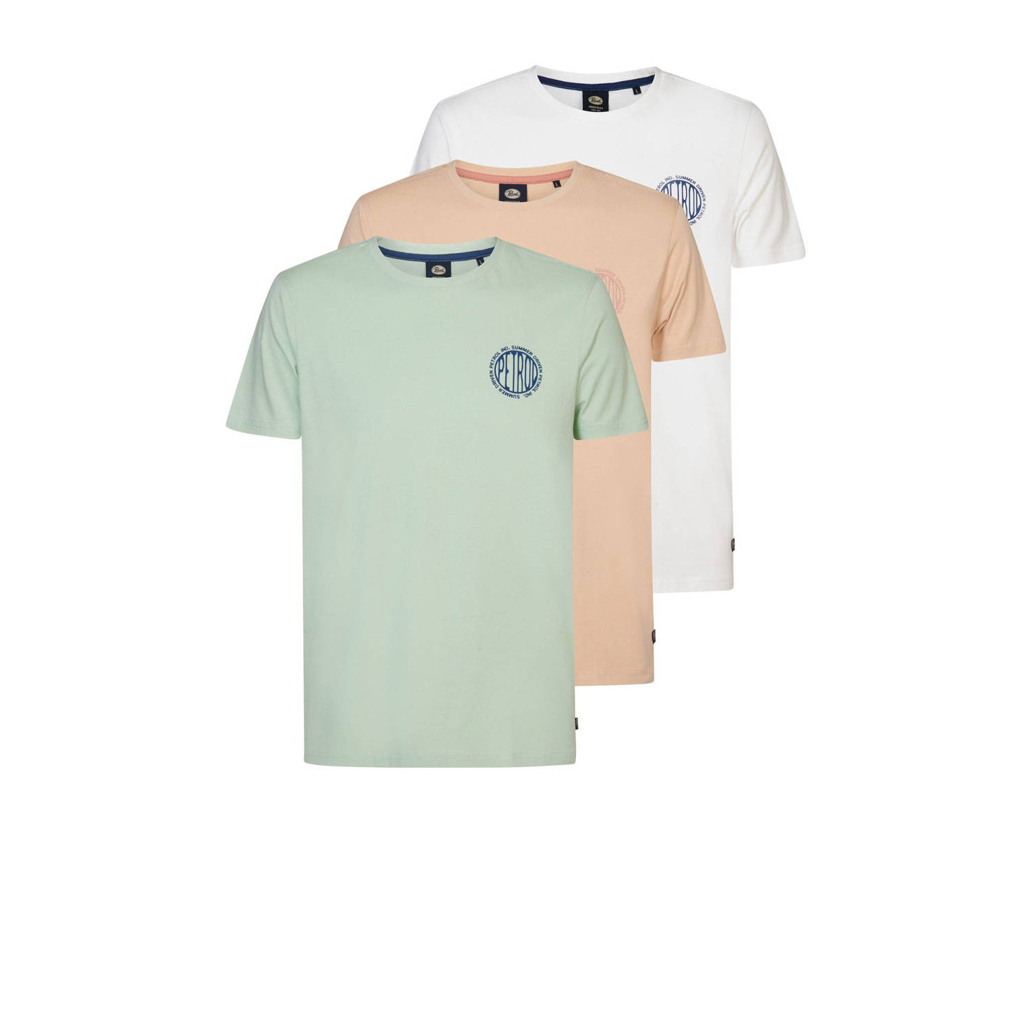 Petrol Industries regular fit t-shirt multi (set van 3)