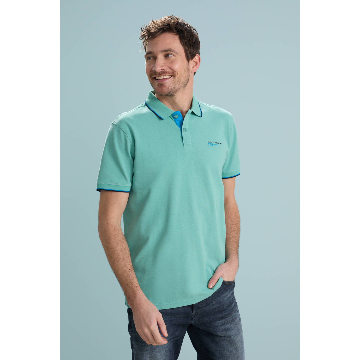 Petrol Industries regular polo turquoise