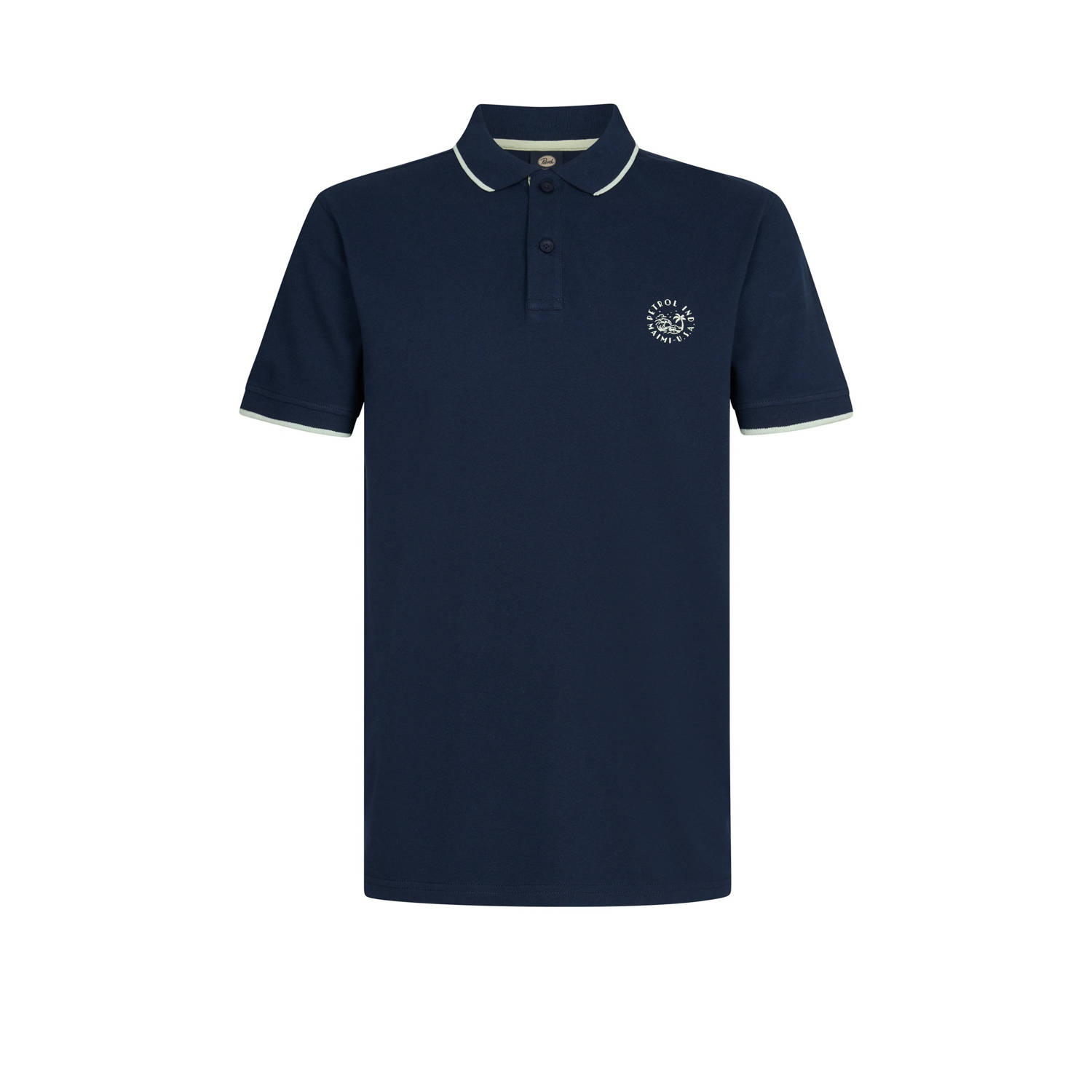 Petrol Industries regular polo donkerblauw