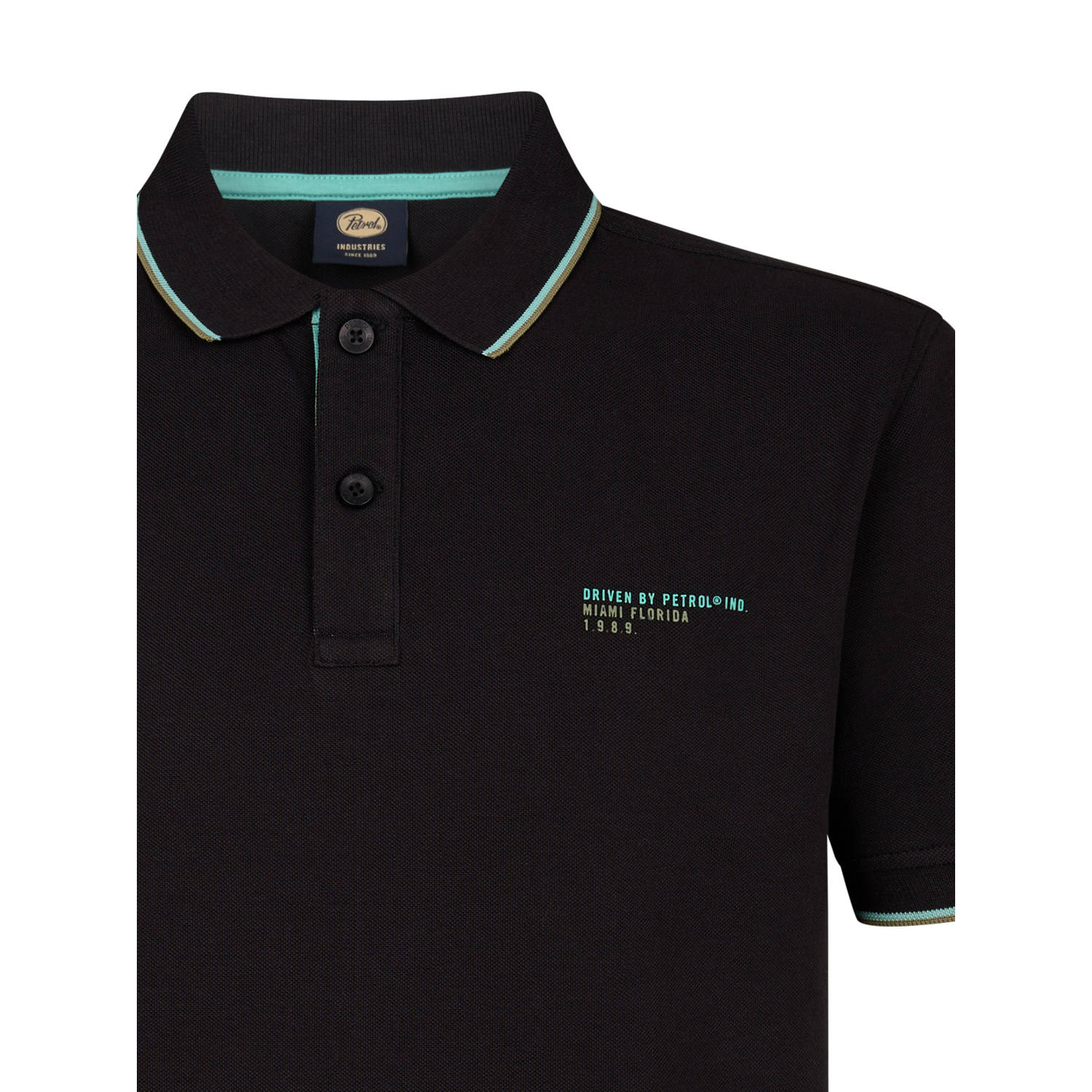 Petrol Industries regular polo zwart